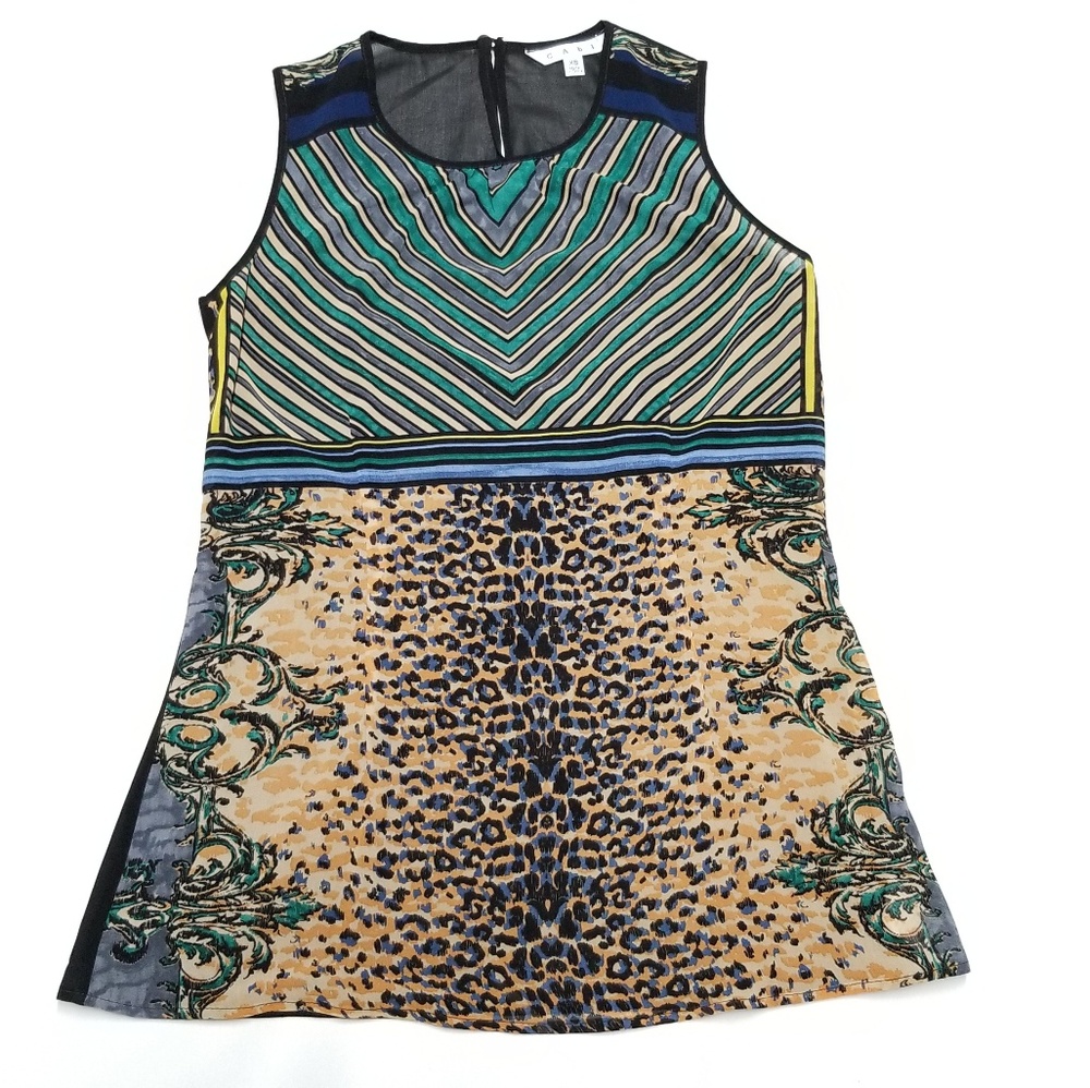 CAbi Animal Print Chiffon Blouse